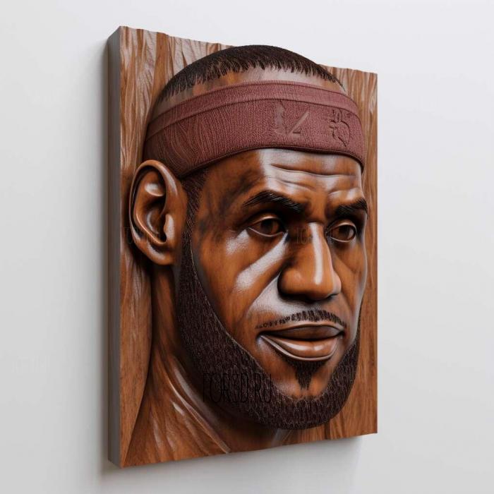 LeBron James 4 stl model for CNC